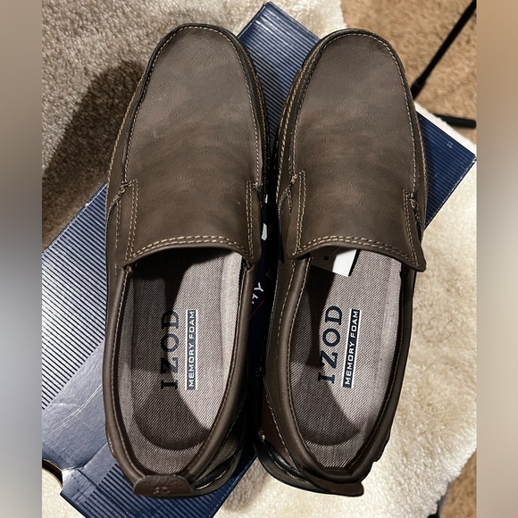IZOD Men's Thomas Memory Foam Casual Slip-On Shoes Brown Sizes 8 NWB - Picture 4 of 7
